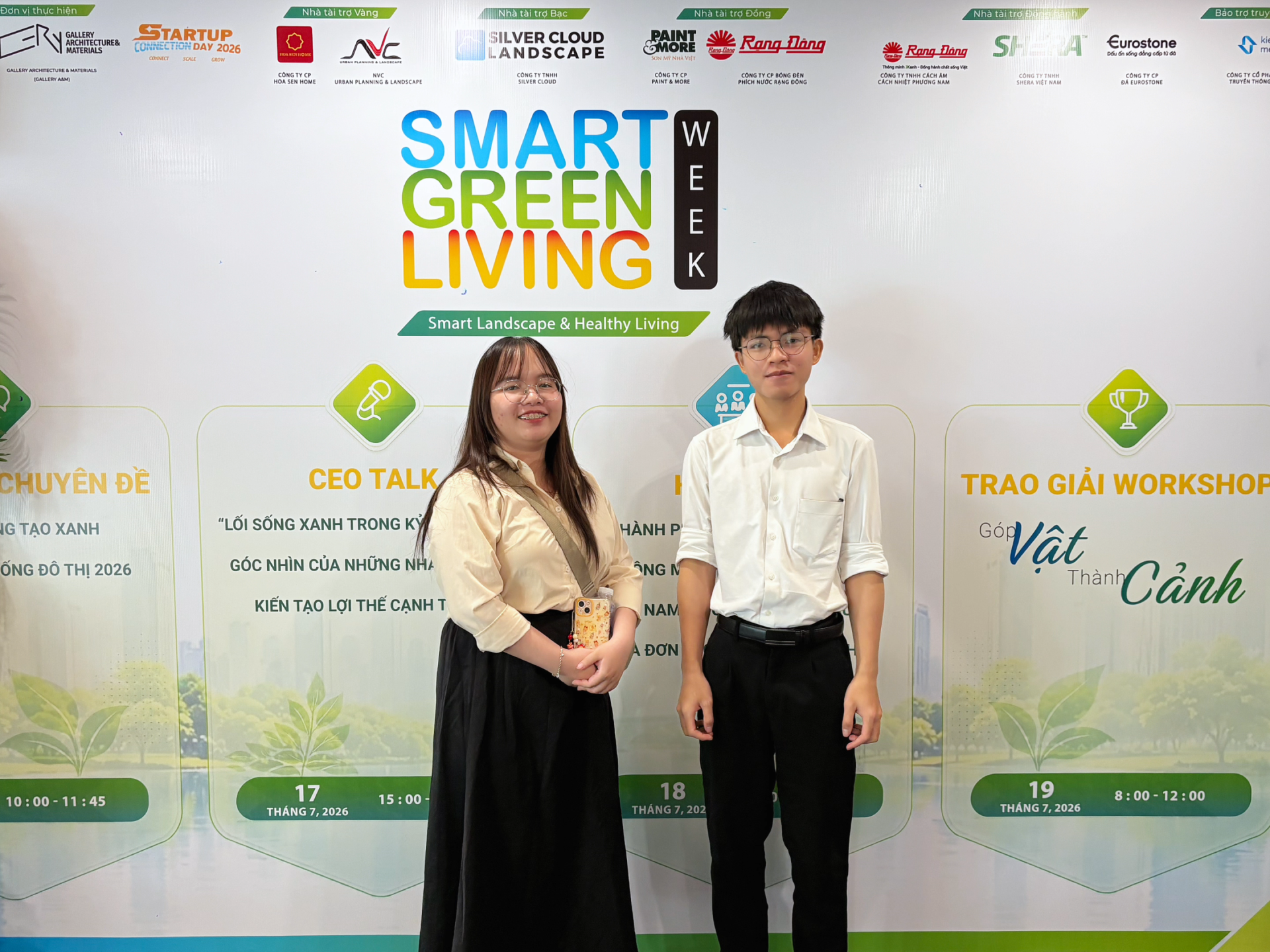 The Song Anh team at Smart Green Living 2026, exploring green architecture trends and sustainable development.