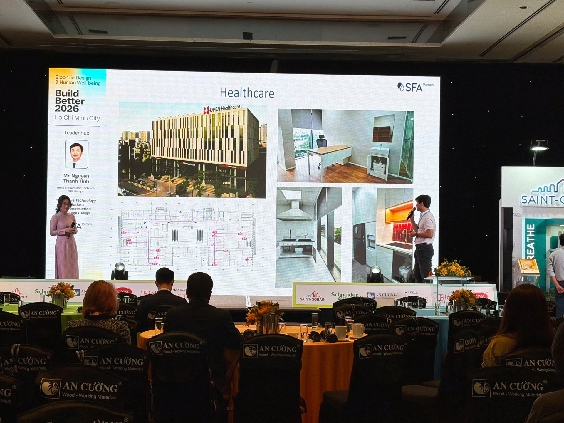 Speaker shares insights into Biophilic Design at Build Better HCMC 2026.