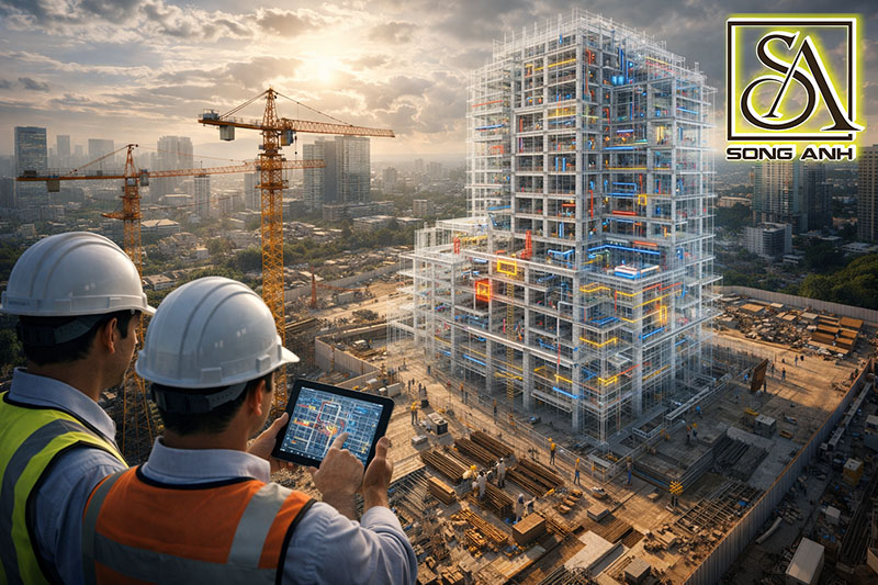 thiết kế công trình cấp 1 bằng BIM